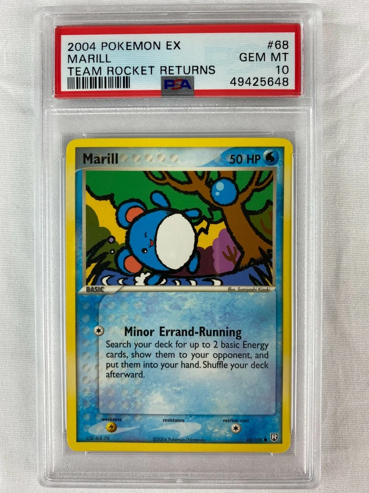 PSA 10 Gem Mint Marill 2004 EX Team Rocket Returns #68 - Image 1 of 1