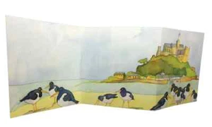 Emma Ball  St Michael's Mount Two Fold Birthday Card Marazion CORNWALL LAND07 - Picture 1 of 1