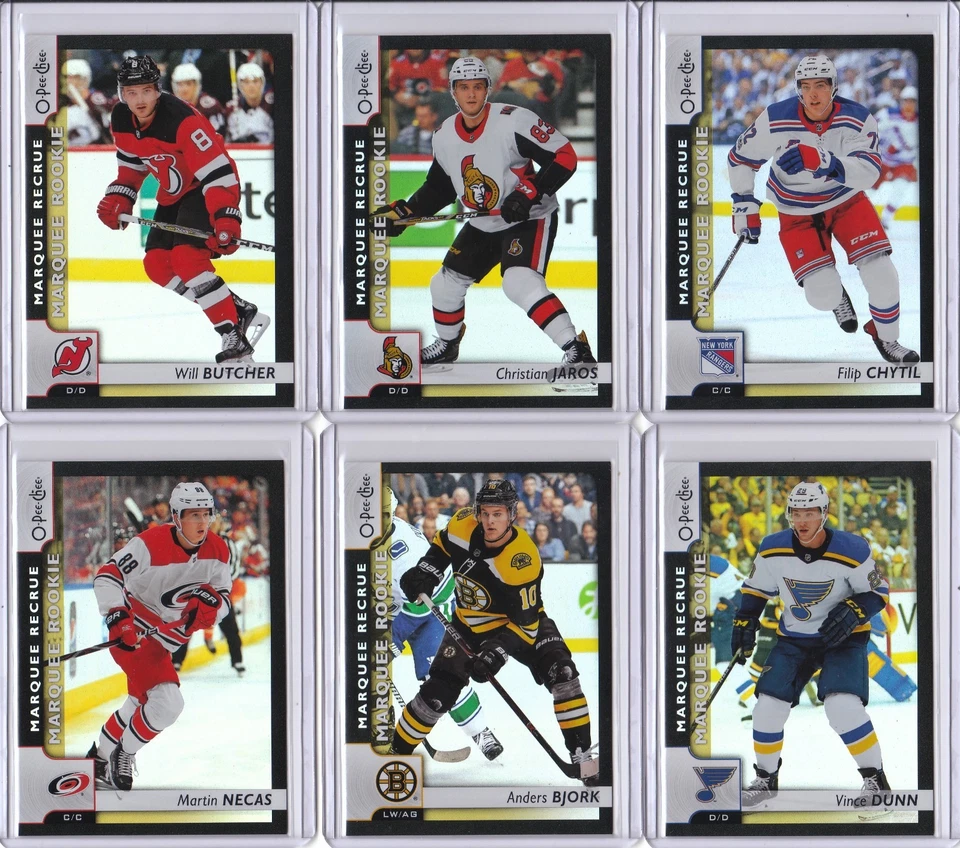 17/18 O-Pee-Chee Update Black Rainbow Foil #635 Vince Dunn Blues /100 - Image 1 of 2