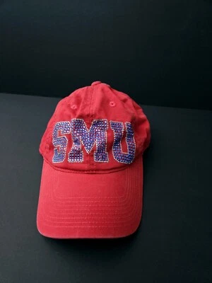 SMU Beaded Red Adjustable One Size Cotton Hat - Image 1 of 4