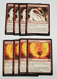 4x Command the Storm y 4x Inescapable Blaze Magic The Gathering Guilds of Ravnica - Imagen 1 de 7
