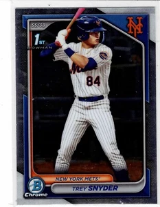 Trey Snyder New York Mets 2024 Bowman Chrome Draft 1st Bowman *** - Imagen 1 de 2