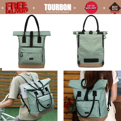 Tourbon Bolsa Bicicleta Estante Trasero Mochila Bolso Estuche Mochila para Escuela Unisex Foto 1 de 4