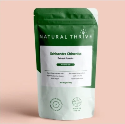 NATUTRAL THRIVE Pure Natural Schisandra Chinensis 100g Extract Powder Adaptogenic Energy Booster