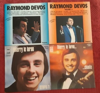 Gros Lot de 8 Disques Vinyles 33 Tours d' HUMOUR - R.DEVOS - T. LE LURON ....... - Photo 1/2