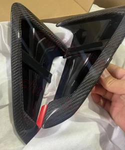 For BMW X3 X3M X4 X4M 18-23 Dry Carbon Logo Side Fender Grillle Air Vents Cover - Picture 1 of 11