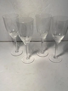 4 Angel Wings pattern champagne glasses 8” tall “LaliqueFrance“prefect condition - Picture 1 of 7
