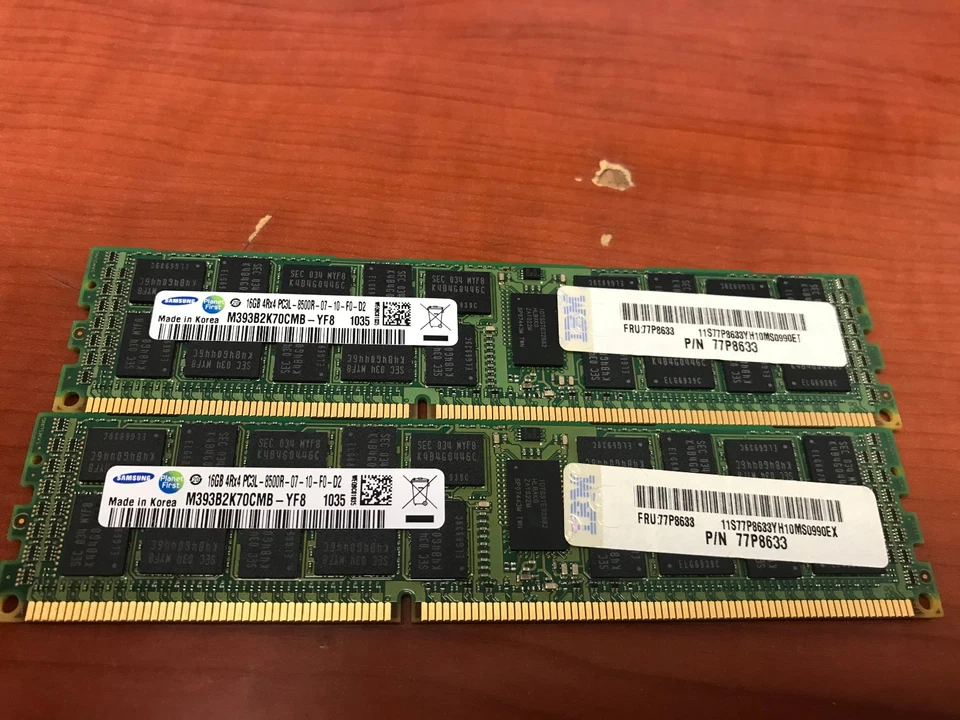 IBM 4528 32GB DDR3 MEMORY KIT (2X 16GB) 77P8633 - Image 1 of 1