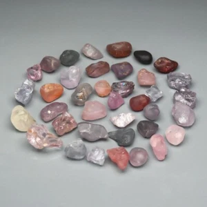 60.61Ct / 38PCs Natural Multi Color Spinel Mae Sai, TH Rough Unshaped Gemstones - Picture 1 of 2