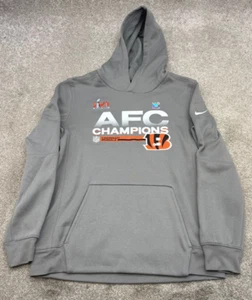 Sudadera con Capucha Nike Juvenil XL 18/20 Gris Cincinnati Bengals AFC Champions NUEVA 6376 - Imagen 1 de 13