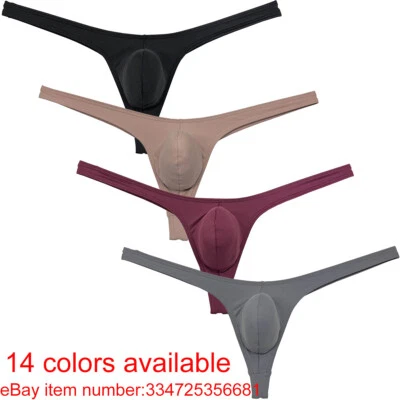 Men Second-skin Bikini Thong Underwear Ergonomically Bulge Pouch G-string Tangas - Image 1 of 4