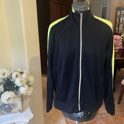 Chaqueta deportiva Lauren Active Ralph Lauren para mujer con cremallera talla L negra amarilla neón Foto 1 de 4