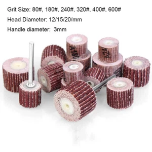 Rueda de papel de lija abrasivo de lijado de 12-25 mm 80-600 arena para herramienta giratoria Dremel - Imagen 1 de 8