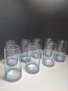 Ombre Fade Drinking Glasses Jeannette Libbey Set (8) Glassware Cocktail MCM Rare - Picture 1 of 13