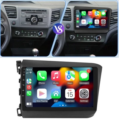 Apple CarPlay For Honda Civic 2012 Android 12.0 Car Radio Stereo GPS Navi RDS - Imagem 1 de 4