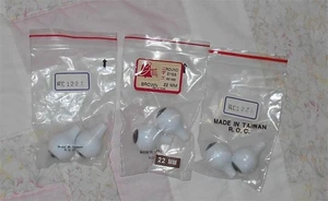 Bell Ceramics 3 Pairs in 3 Colors 22 mm of Acrylic Full Round Doll Eyes NEW - Picture 1 of 15