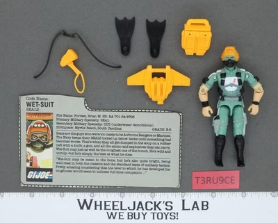 Traje húmedo V1 100 % completo G.I. Figura de acción Hasbro Joe 1986 vintage Foto 1 de 2
