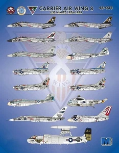 Bullseye 1/48 Decals 48033 - Carrier Air Wing 8 USS Nimitz 1976-1979 - Picture 1 of 6