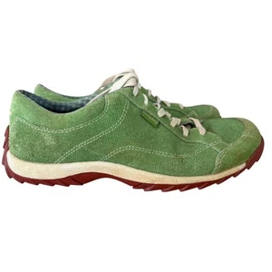 Simple Vintage Green Suede Athletic Sneakers Cross Training Women's Shoes 8 - Picture 1 of 10