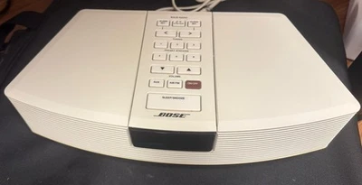Bose AWR1-1W Acoustic Wave Clock Radio with Remote and Pedestal w/AUX IN - White - Image 1 of 4