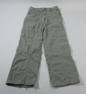 Abercrombie Kids Girls Cargo Pants 11/12 Gray Wide Leg - Picture 1 of 9