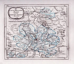 Erfurt Sömmerda Gotha Umgebung Thüringen Kupferstich Karte map Reilly 1790 - Picture 1 of 1