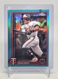 🔥2025 Topps Chrome Harrison Bader Teal Refractor /299🔥Minnesota Twins - Picture 1 of 2