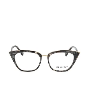 NEW DI VALDI DVO 8057 COL 20 BLACK GREY AUTHENTIC EYEGLASSES 52-17-145 Y791C - Picture 1 of 14