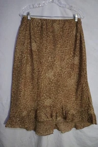 Versailles brauner Boho Maxirock, Gr. Large Animal Print - Bild 1 von 4