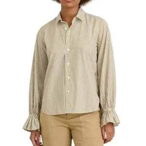 Blusa Alex Mill Wash & Go Mujer Pequeña Algodón Cuello Botón Náutico Pirata - Imagen 1 de 9