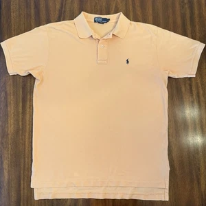 Polo Ralph Lauren Polo Shirt Classic Fit Cotton Short Sleeve Peach Size M - Picture 1 of 6