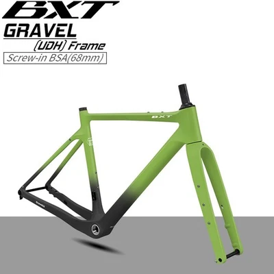 BXT UDH Kohlenstoff Gravel Fahrrad Rahmen Vollständig verstecktes Kabel 700*45C - Bild 1 von 4