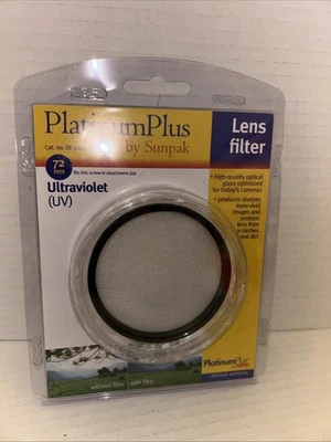 Sunpak Platinum Plus 72mm Ultraviolet UV Filter Sealed - Image 1 of 2