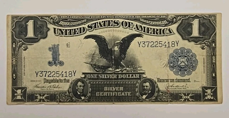 Series Of 1899 $1 Dollar Large Note. Silver Certificate - Image 1 of 4