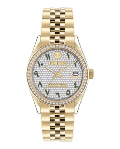 Philipp Plein Womens Date Superlative Gold 38mm Bracelet Watch - Picture 1 of 4