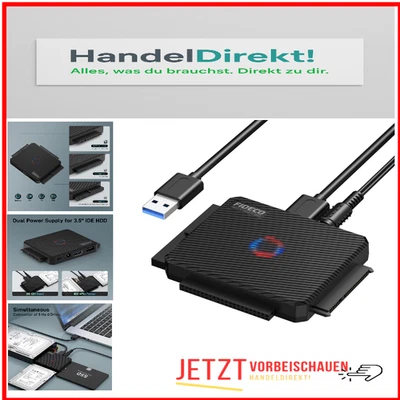 FIDECO USB 3.0 zu SATA und IDE Adapter, Festplatten Konverter für 2,5 und 3,5... - Bild 1 von 4