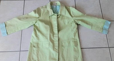 Jamaica Bay Trench Coat XL Lime And Teal Pineapple Trim Water Resistant - Image 1 of 4