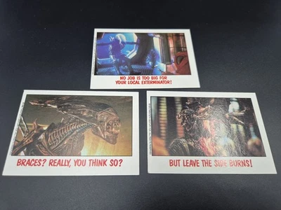 1988 Topps Fright Flicks #40 #46 #70 Alien Horror/Sci-Fi Cards - Image 1 of 4