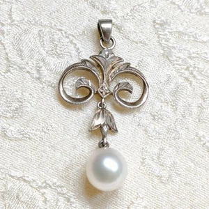 Mikimoto Pearl color Necklace Silver Authentic Jewelry elegant Accessories D802 - Picture 1 of 5