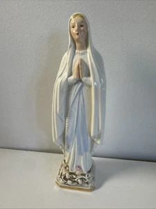 Goebel Porcelain Virgin Mary Madonna 9” Statue West Germany - Vintage Catholic - Picture 1 of 9