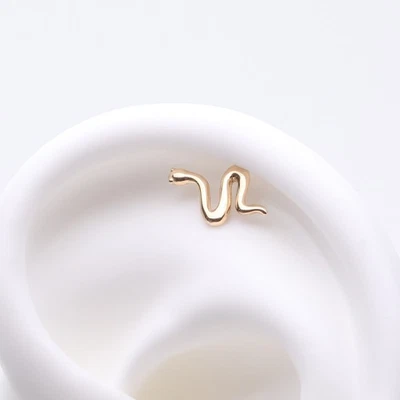 14 Karat White Gold OneFit Threadless Slithering Snake Top Part - Image 1 of 2