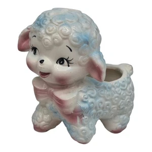 Maceta de cerámica vintage de cordero rizado antropomórfico Rubens - Japón - Imagen 1 de 7