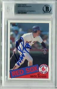 Wade Boggs 1985 Topps #350 Autogramm signed Auto BGS Beckett Red Sox Yankees - Bild 1 von 1