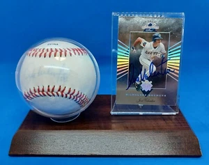 Jose Valentin Signed Baseball & 1994 Milwaukee Brewers Card # 33 Leaf Limited - Picture 1 of 7