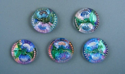 HANDMADE LACY GLASS CLOTHING BUTTONS - Image 1 of 4