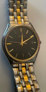 Vintage Seiko Men's V732-0C19 Quartz Watch w/Two-Tone Metal Band - Picture 1 of 6