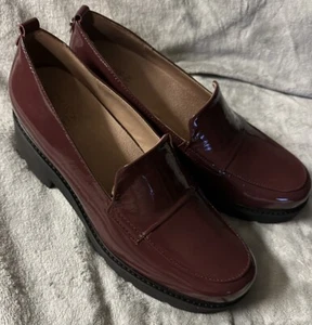 Größe 10W - Naturalizer Darry - haselnussfarbene Lackleder-Loafer mit Sohle - Bild 1 von 6