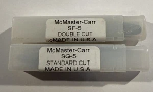 2 MCMASTER-CARR BIT SET SF-5 double cut and SG-5 standard cut - Picture 1 of 3