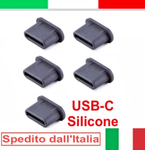 5x tappo antipolvere silicone nero per porta USB TYPE-C di Realme GT Neo 3 - Afbeelding 1 van 3