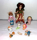 Lot+of+10+Vintage+Miniature+Dolls+1+-+5+Inches+Dollhouse+Mostly+Bisque